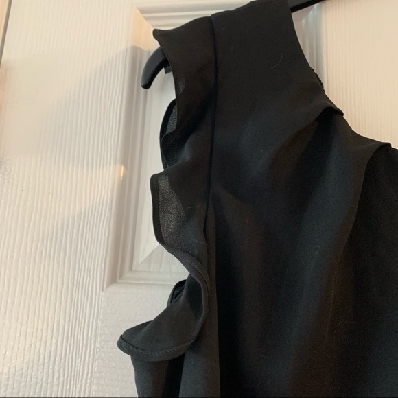 Express Black Fit & Flare Dress with Lace Detail 10 - Picture 3 of 12